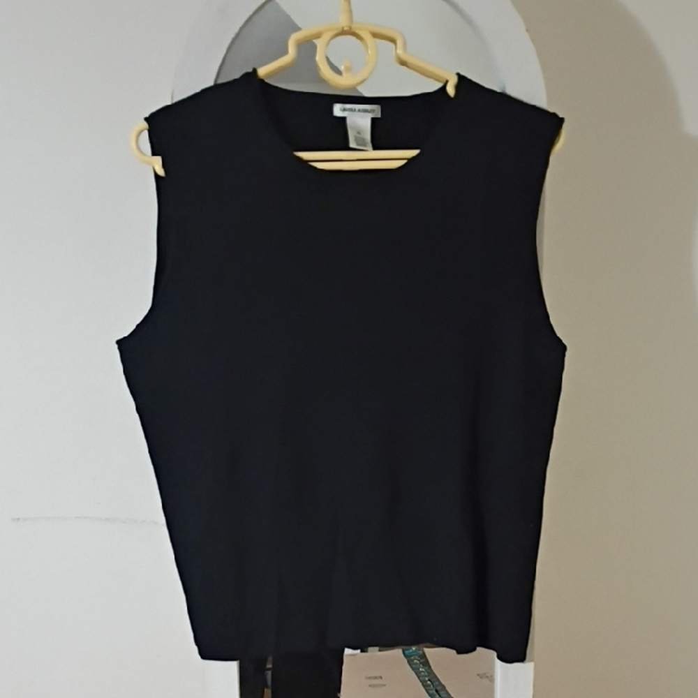 Laura Ashley Elegant Black Tank, XL